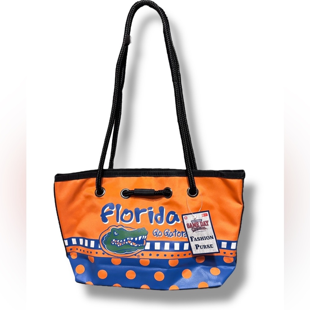 GAME DAY OUTFITTERS University of Florida Gators Polka Dot Handbag Rope Handles